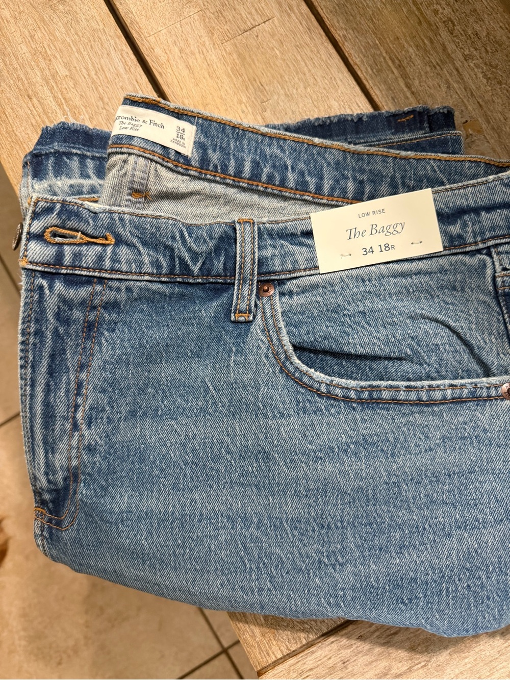 Abercrombie & Fitch Light Blue Women's Baggy Flare Jeans